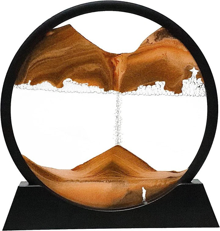 Dynamic Sandscape Art with Flowing Sand Motion