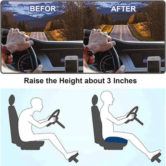 Portable Adult Car Seat Cushion for Extra Height