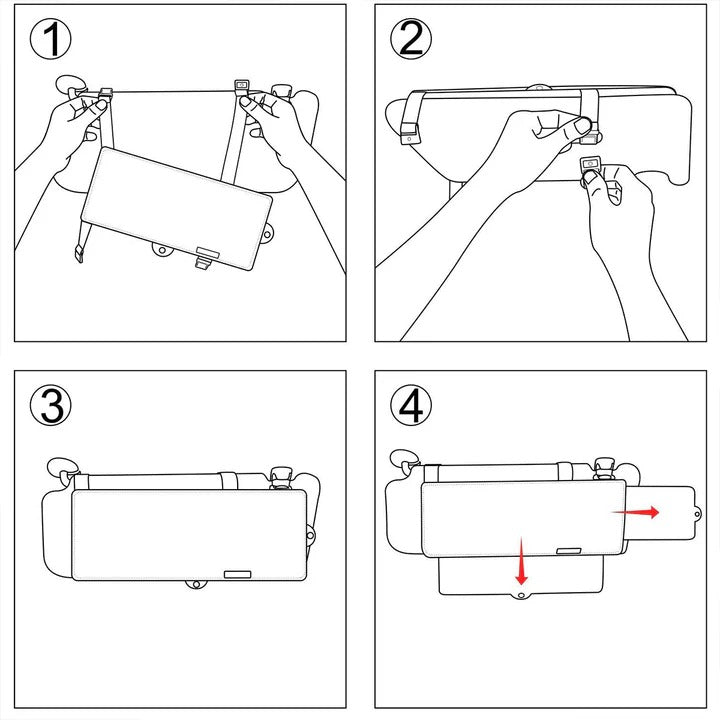 Adjustable Sun Visor Extender for Car Windshield