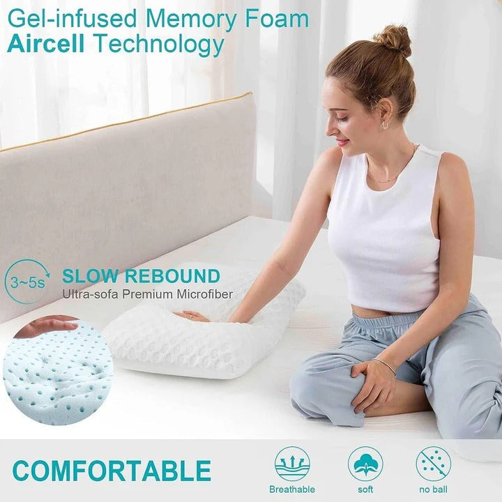 Cooling Gel Memory Foam Pillow for Sleeping Position Support