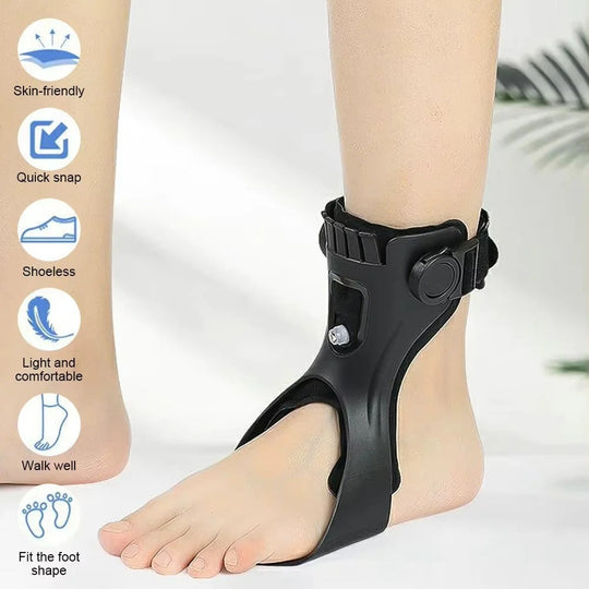 Adjustable Drop Foot Support Brace with Breathable Lining and Toe Lift