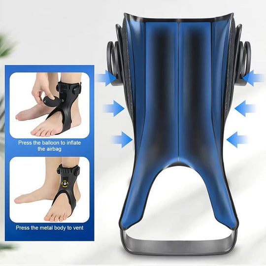 Adjustable Drop Foot Support Brace with Breathable Lining and Toe Lift