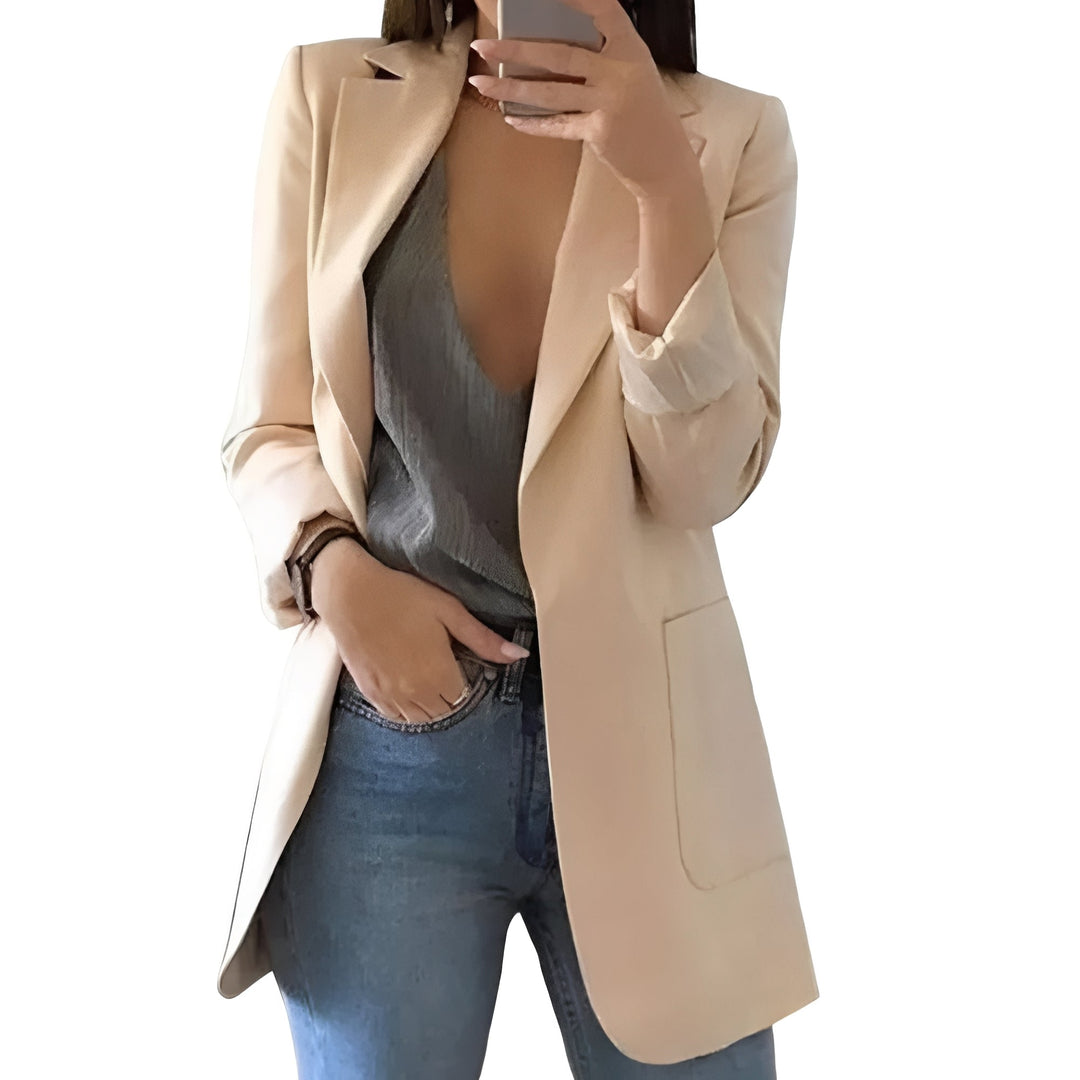Women's Elegant Blazer with Open Front Design