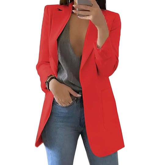 Women's Elegant Blazer with Open Front Design