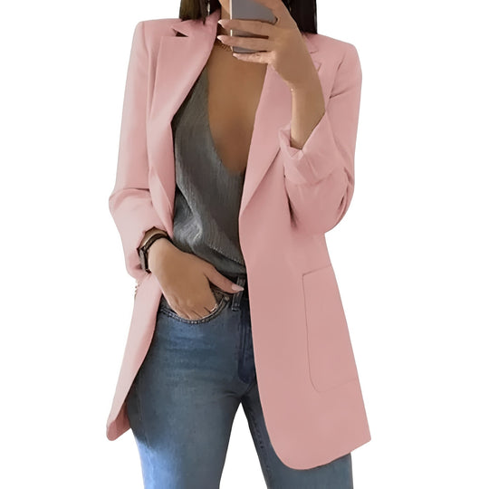 Women's Elegant Blazer with Open Front Design