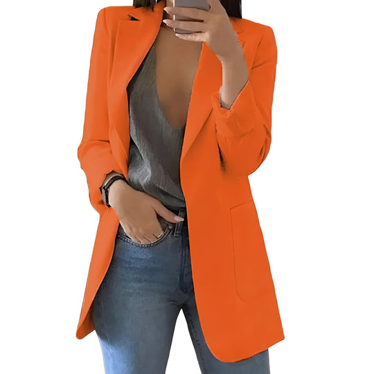 Women's Elegant Blazer with Open Front Design