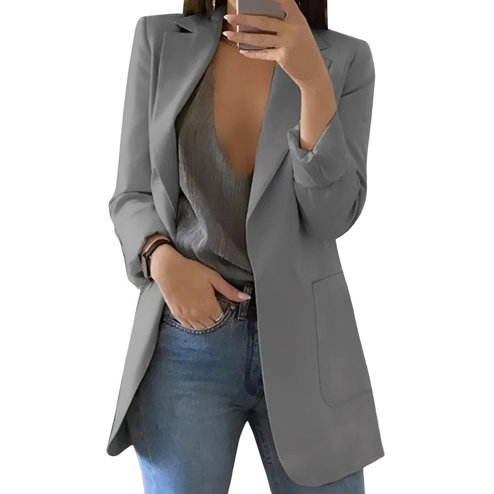 Women's Elegant Blazer with Open Front Design