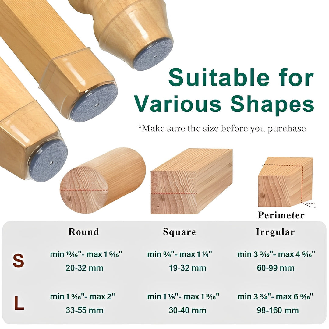 Furniture Leg Floor Protectors, Set of 8