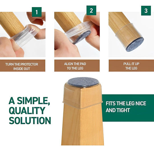 Furniture Leg Floor Protectors, Set of 8