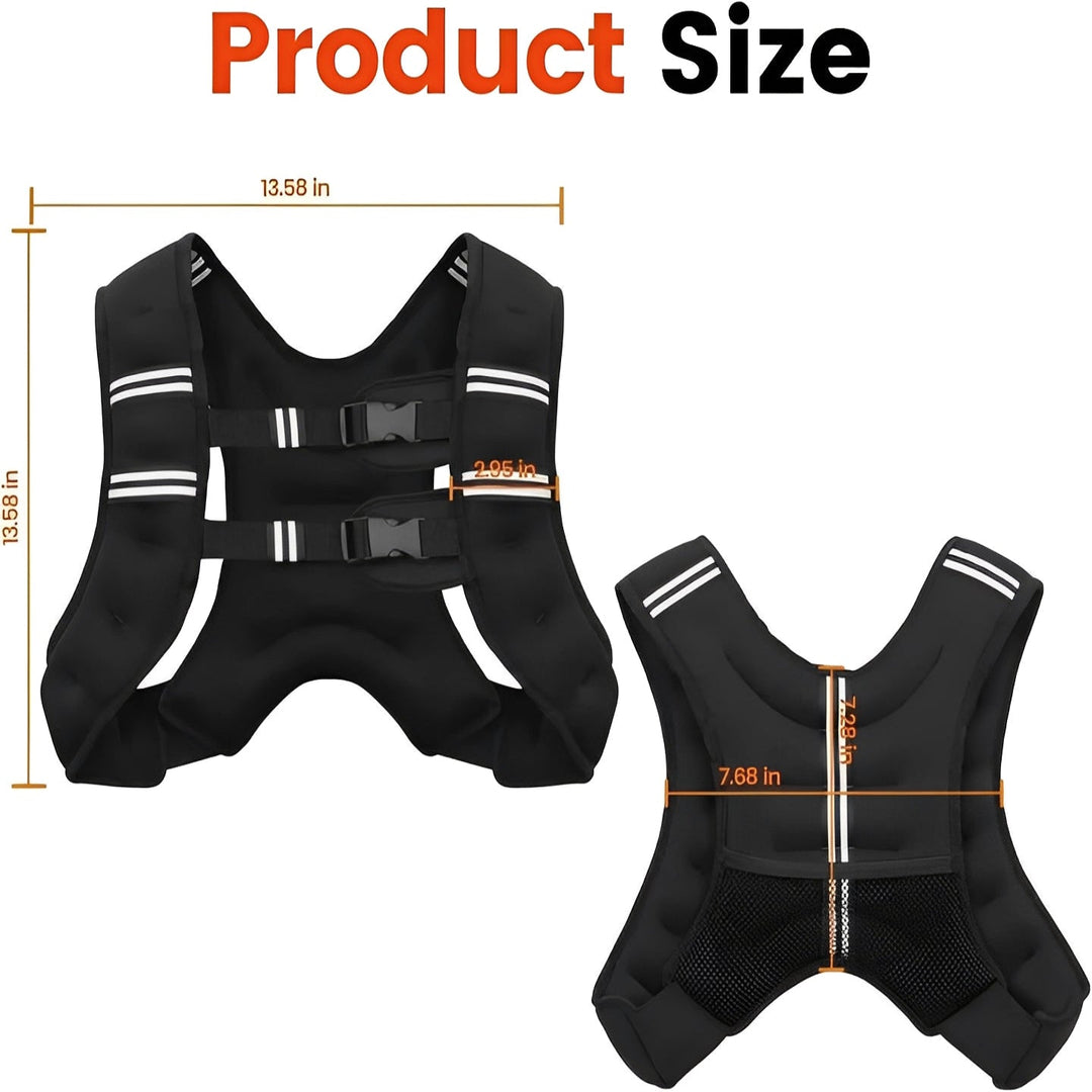 Weighted Fitness Vest with Reflective Safety Strips