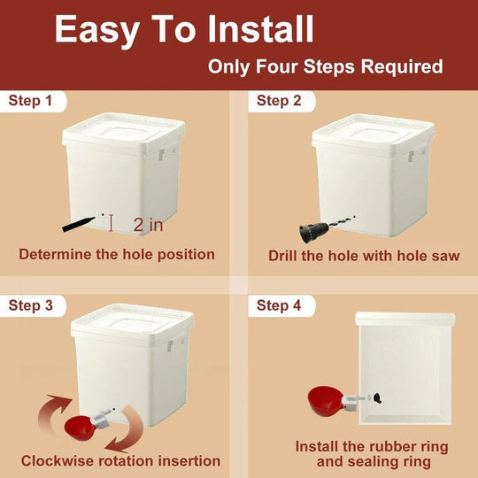 Automatic Chicken Waterer Set, Set of 10