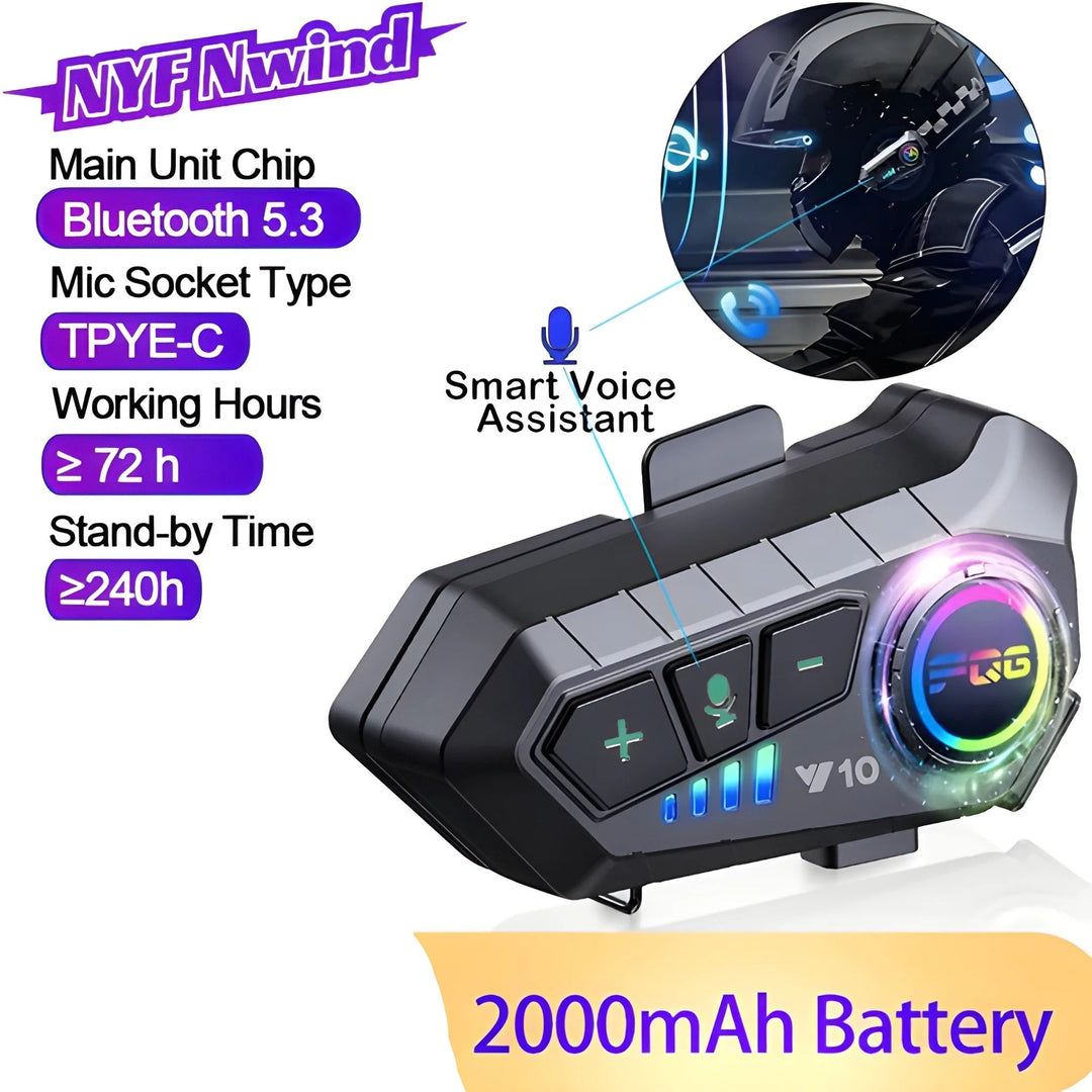Wireless Bluetooth Headset for Motorcycle Helmets