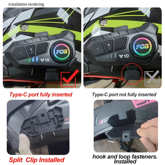 Wireless Bluetooth Headset for Motorcycle Helmets