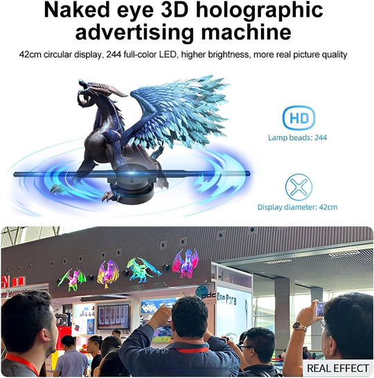 LED Hologram Fan Projector with 3D Display