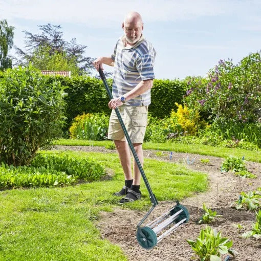 Lawn Aerator Tool with Steel Spikes, Manual Soil Aeration for Yard and Garden
