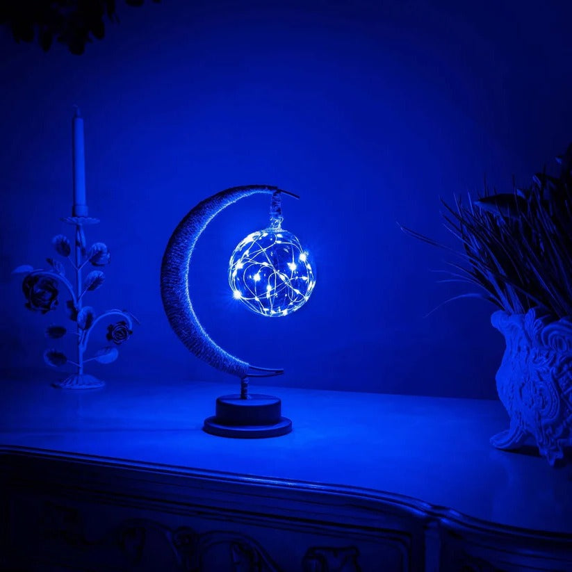 3D Moon Lamp with Detailed Celestial Surface Design