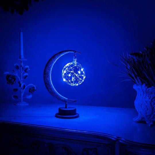 3D Moon Lamp with Detailed Celestial Surface Design
