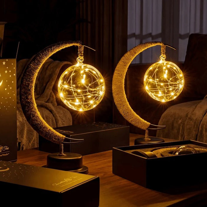 3D Moon Lamp with Detailed Celestial Surface Design