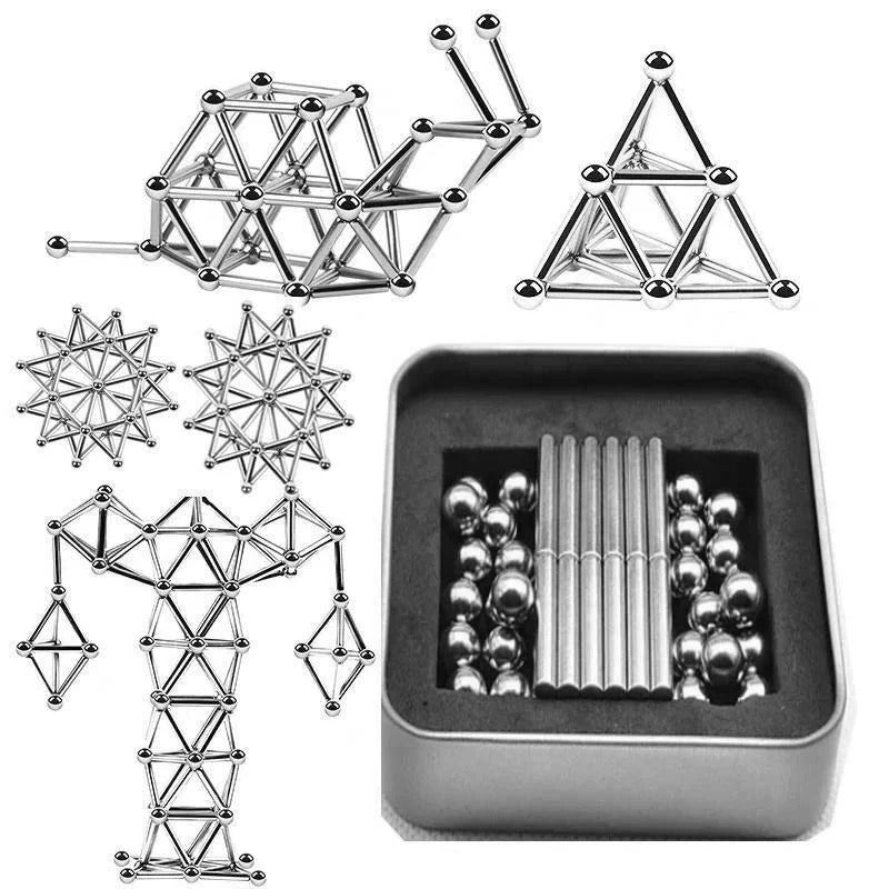Magnetic Building Sphere Kit with DIY Connector Rods