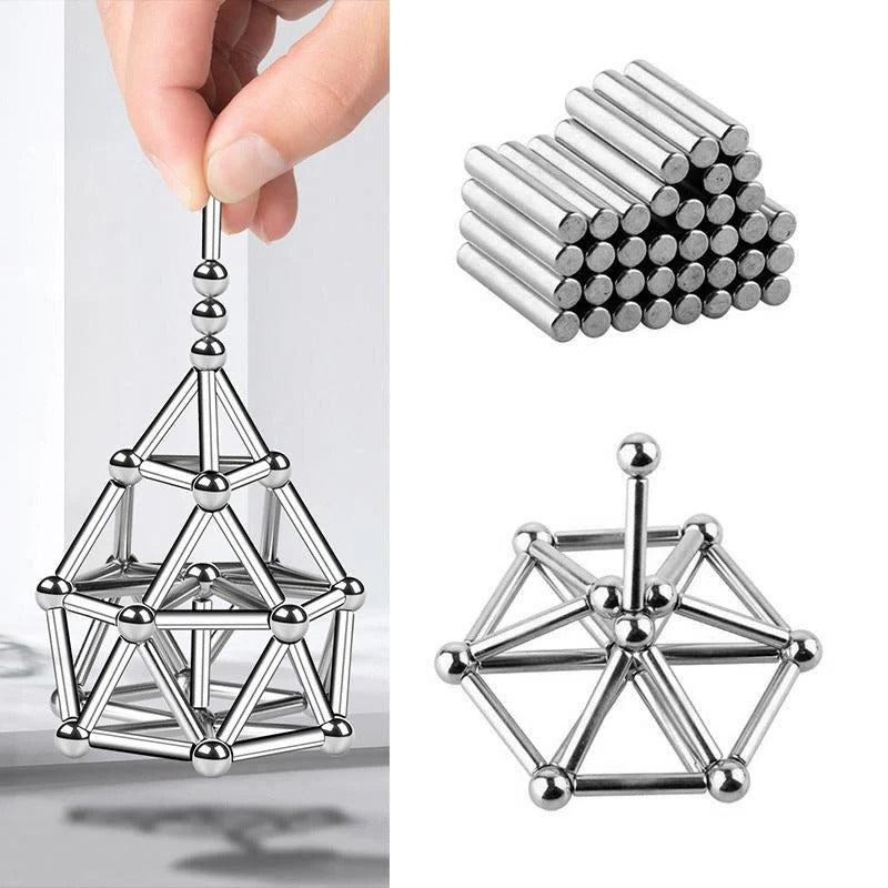 Magnetic Building Sphere Kit with DIY Connector Rods