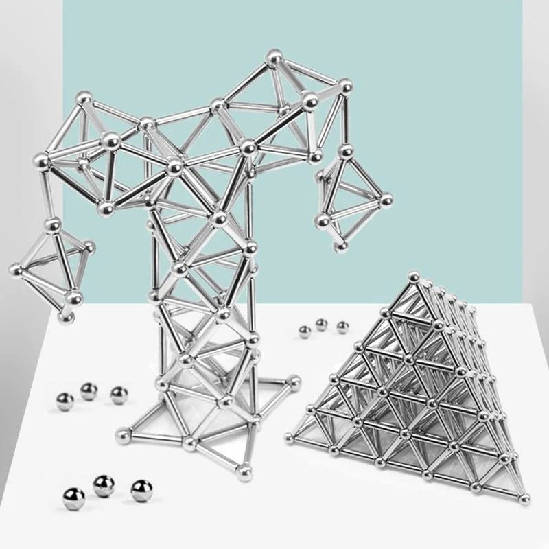 Magnetic Building Sphere Kit with DIY Connector Rods