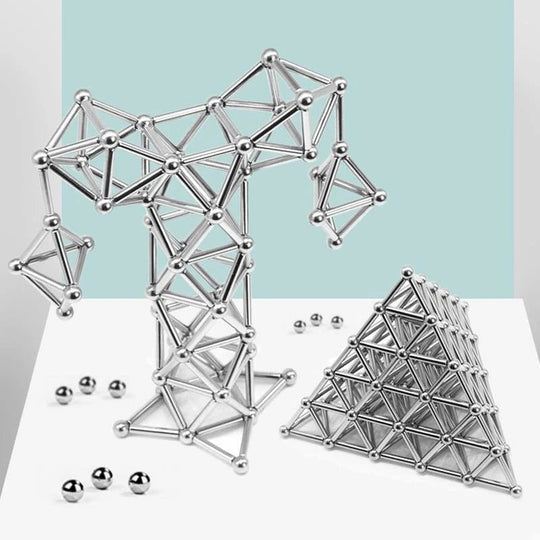 Magnetic Building Sphere Kit with DIY Connector Rods