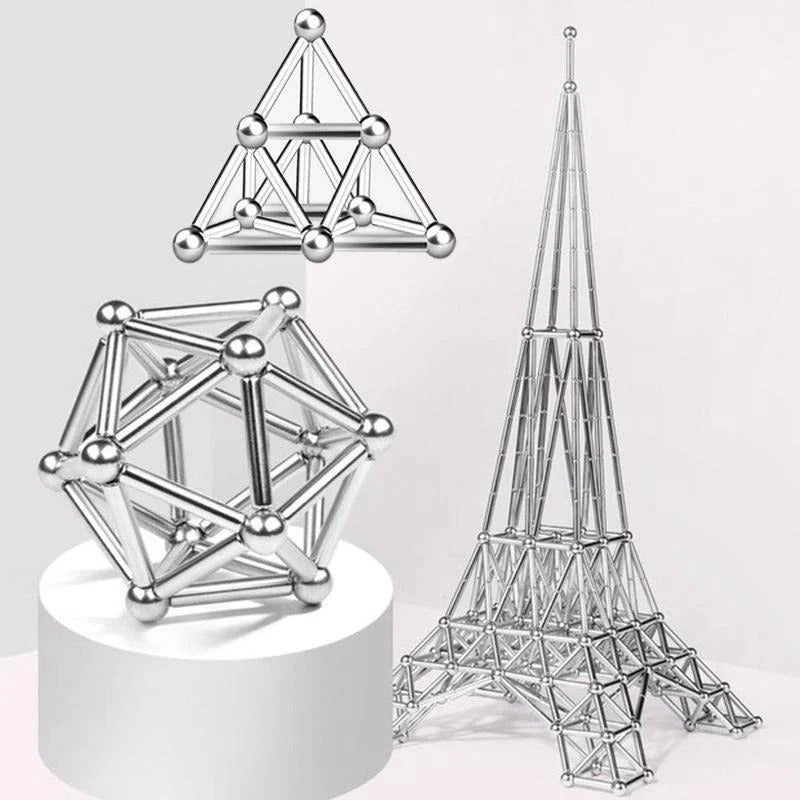 Magnetic Building Sphere Kit with DIY Connector Rods