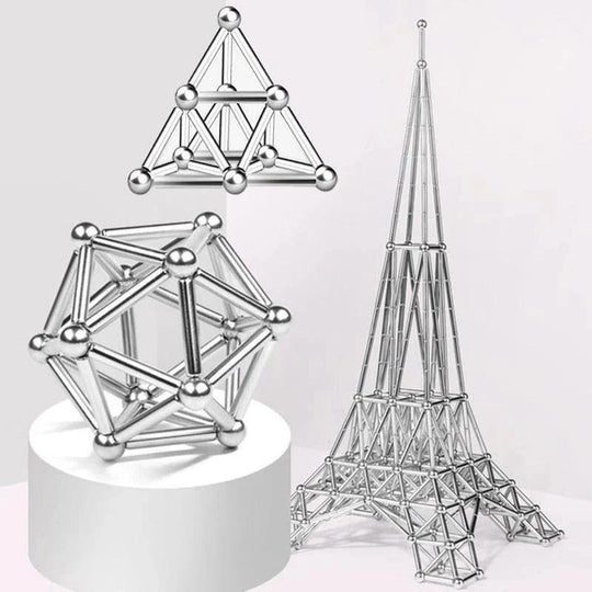 Magnetic Building Sphere Kit with DIY Connector Rods