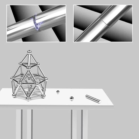 Magnetic Building Sphere Kit with DIY Connector Rods