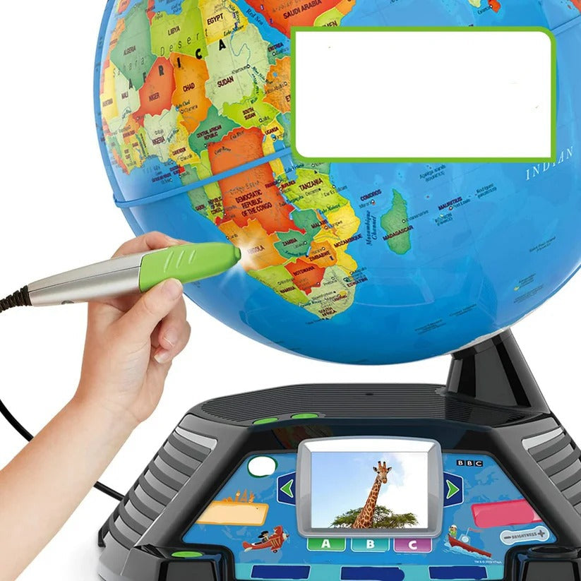 Interactive Learning Globe with LCD Screen and Stylus