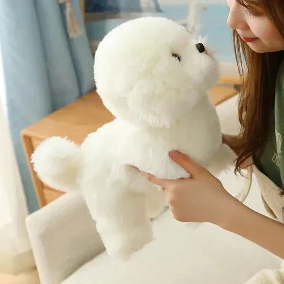 Washable Plush Dog Stuffed Animal with Portable Design