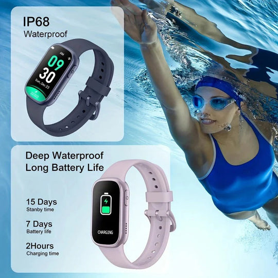 Waterproof Fitness Smartwatch with Magnetic Charging