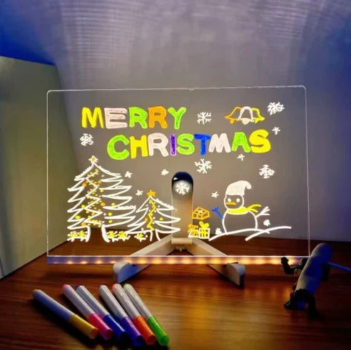 LED Illuminated Writing Board for Messages and Notes