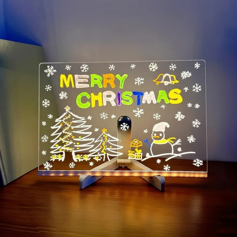LED Illuminated Writing Board for Messages and Notes