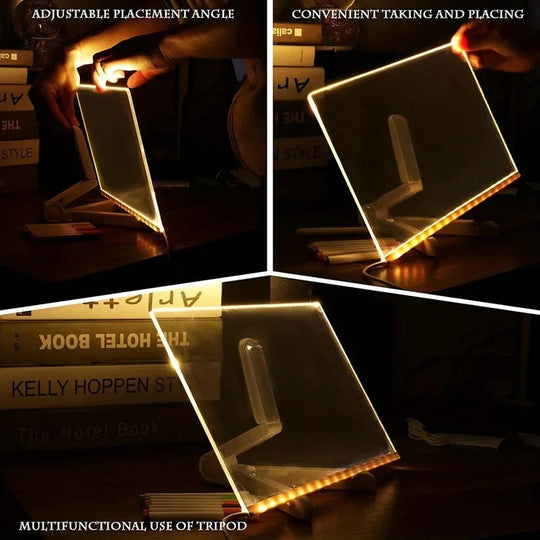 LED Illuminated Writing Board for Messages and Notes