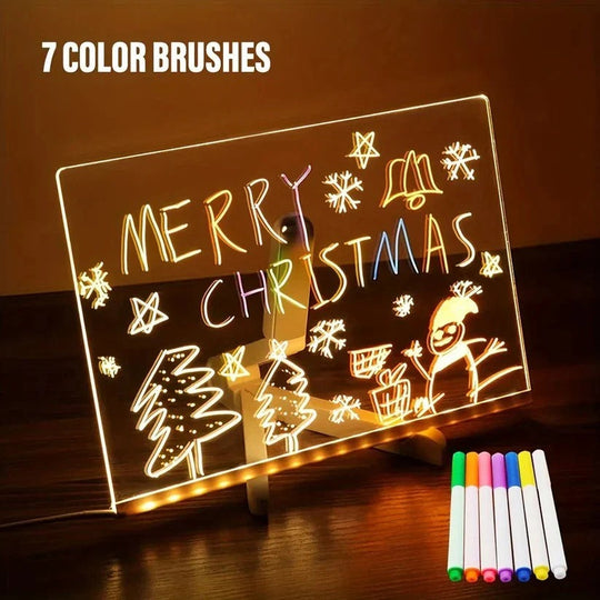 LED Illuminated Writing Board for Messages and Notes