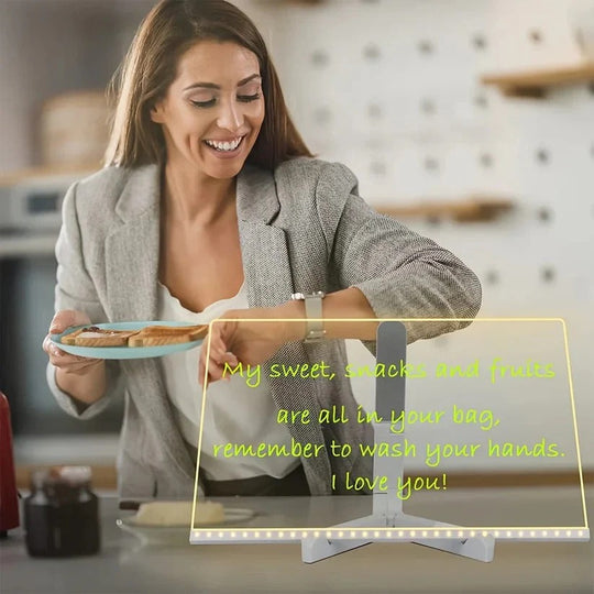 LED Illuminated Writing Board for Messages and Notes