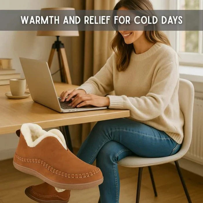 Orthopaedic Fleece Lined Shoes with Cushioned Support