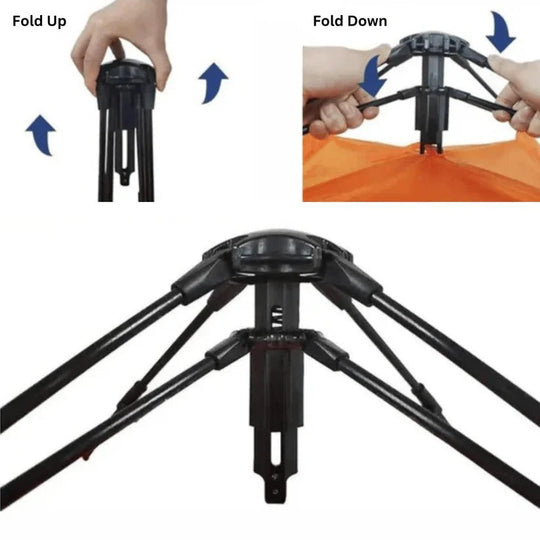 Instant Pop Up Tent with Built-In Frame Structure