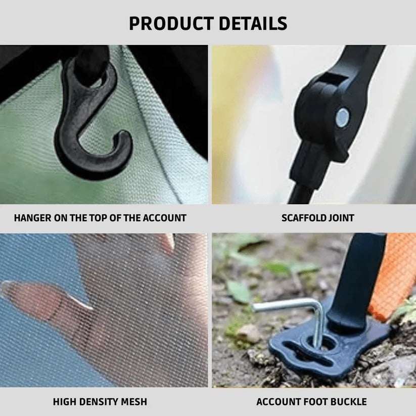 Instant Pop Up Tent with Built-In Frame Structure