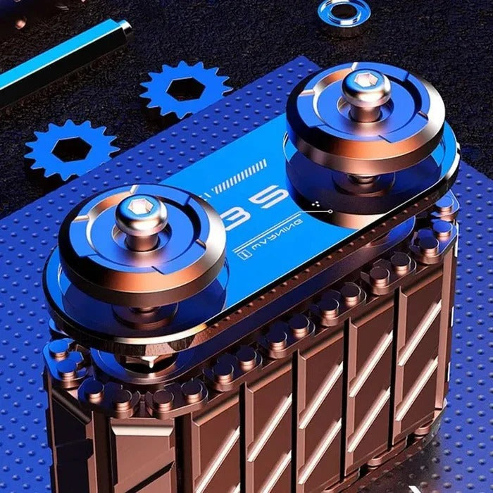 Steel Fidget Spinner with Kinetic Gear Mechanism