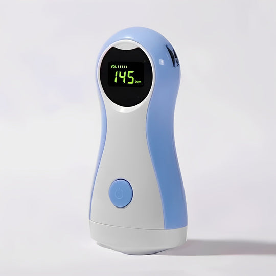 Handheld Fetal Doppler Monitor with LCD Display and Headphone Output