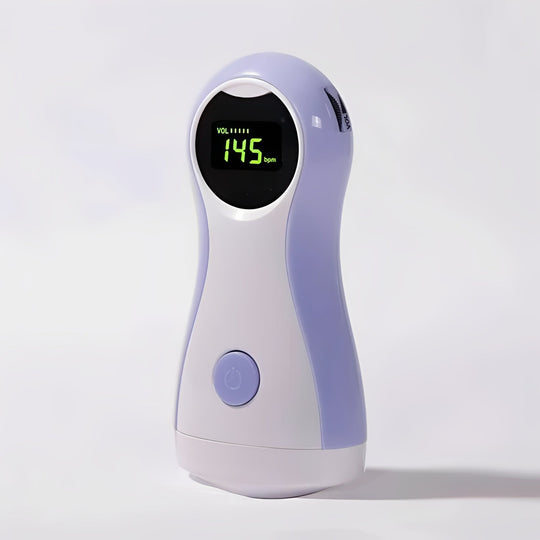 Handheld Fetal Doppler Monitor with LCD Display and Headphone Output