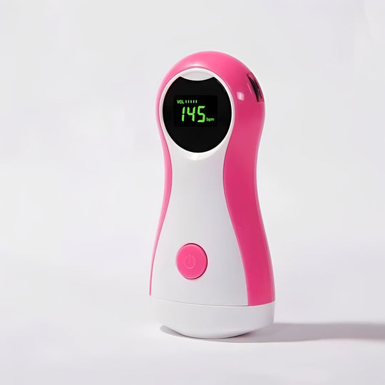 Handheld Fetal Doppler Monitor with LCD Display and Headphone Output