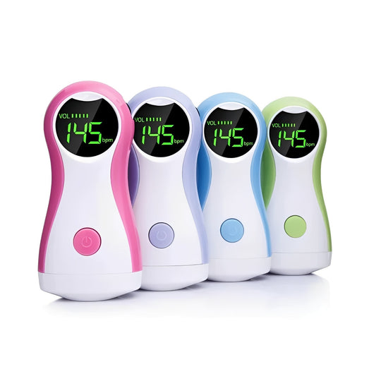 Handheld Fetal Doppler Monitor with LCD Display and Headphone Output