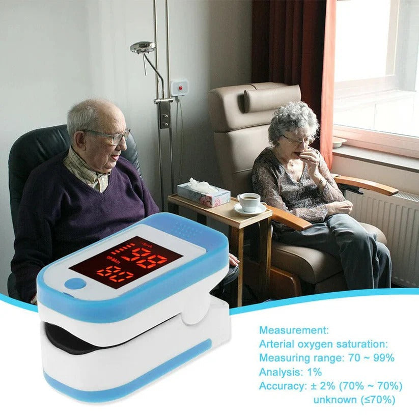 Digital Fingertip Pulse Oximeter with LED Display