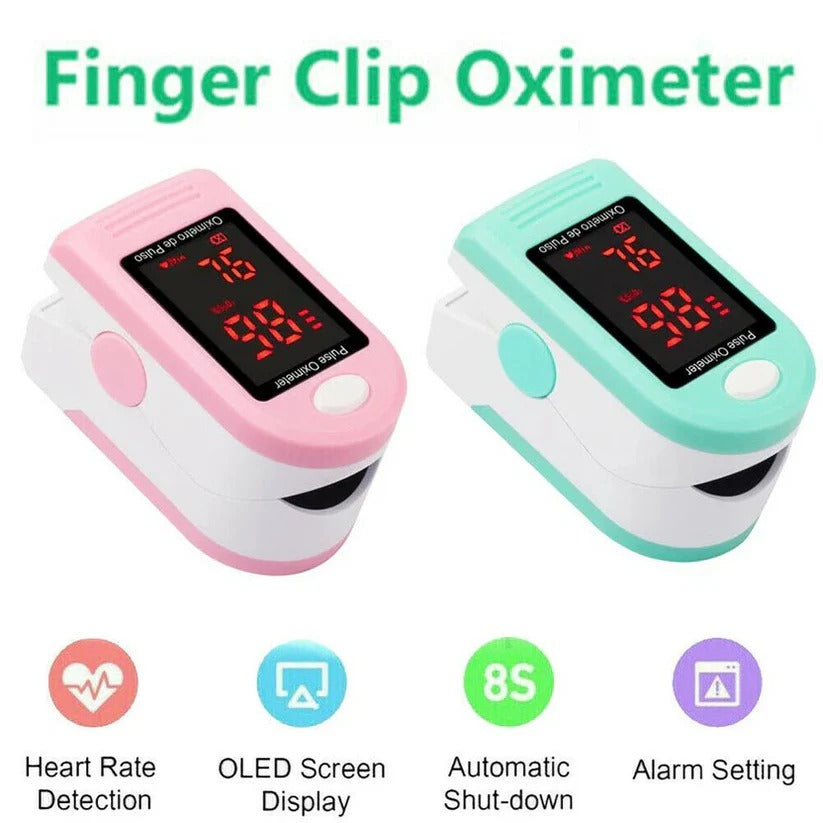 Digital Fingertip Pulse Oximeter with LED Display