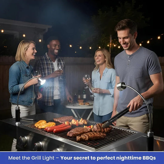 Magnetic BBQ Torch with Beam Light for Night Grilling