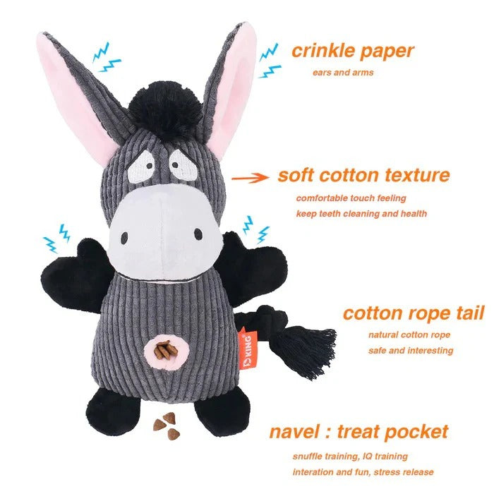 Durable Stitch Plush Dog Toy for Tug and Fetch