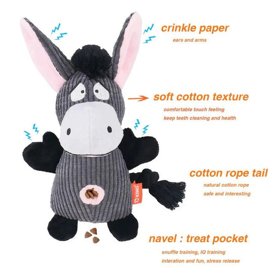 Durable Stitch Plush Dog Toy for Tug and Fetch